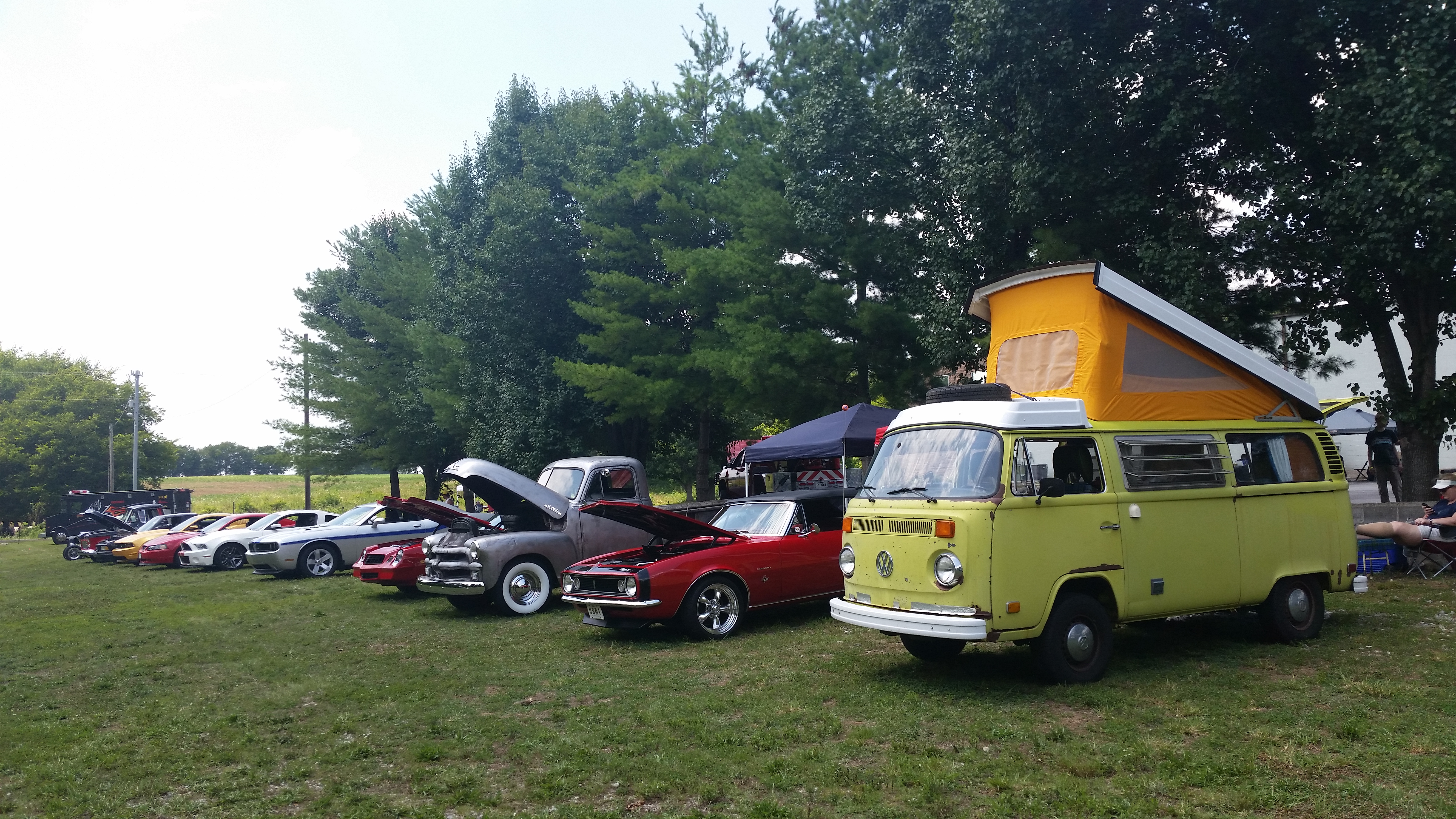 Event cars lined up