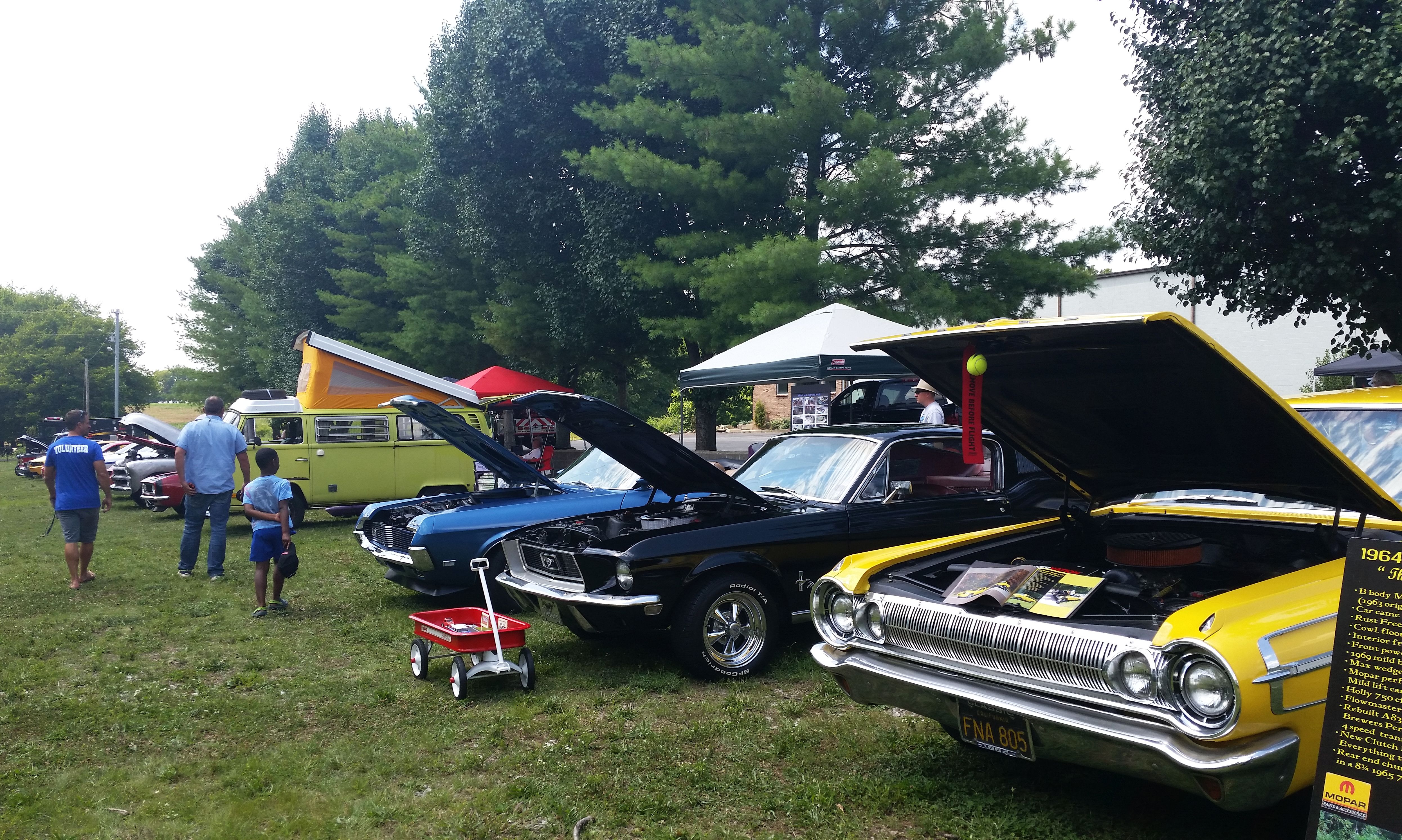 Event cars lined up