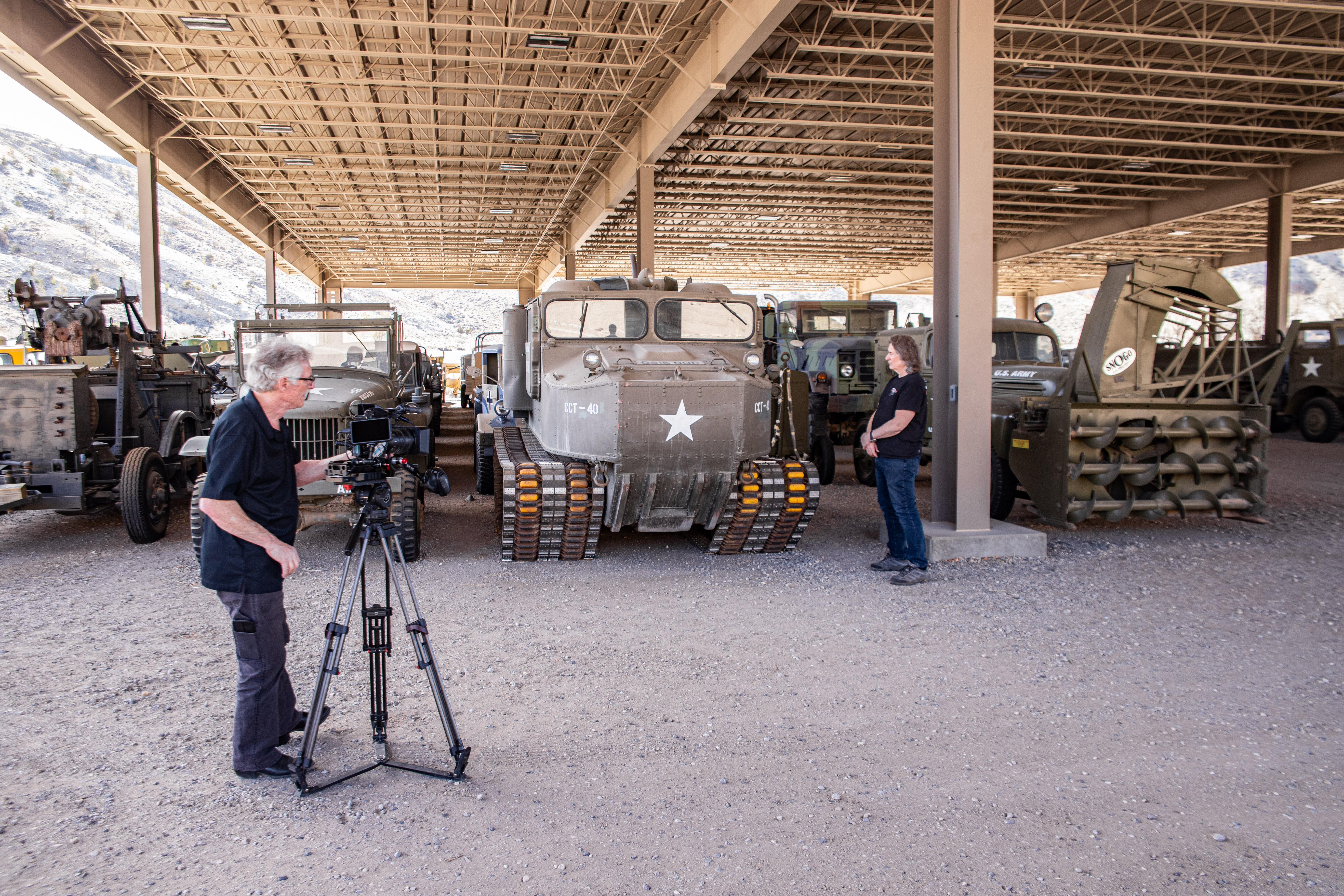 Stacey sets up for a shot next to the Otter