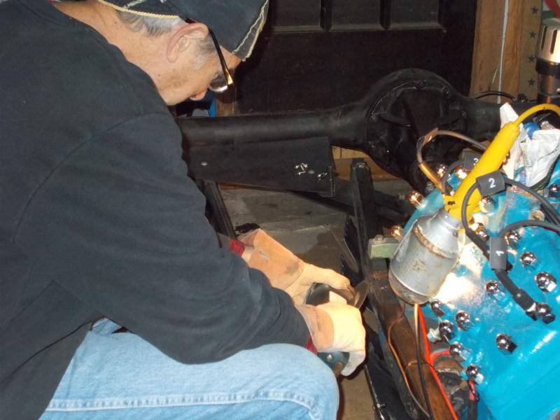 Mike building Salt Flats Racer