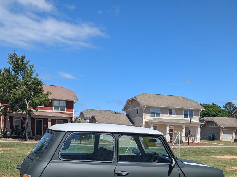Mini on trailer